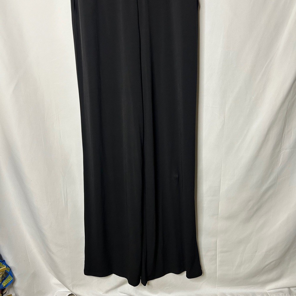 J Jason Wu Jumpsuit Size M Black Sleeveless Wide Leg Pockets Comfy Stretchy - Picture 3 of 9